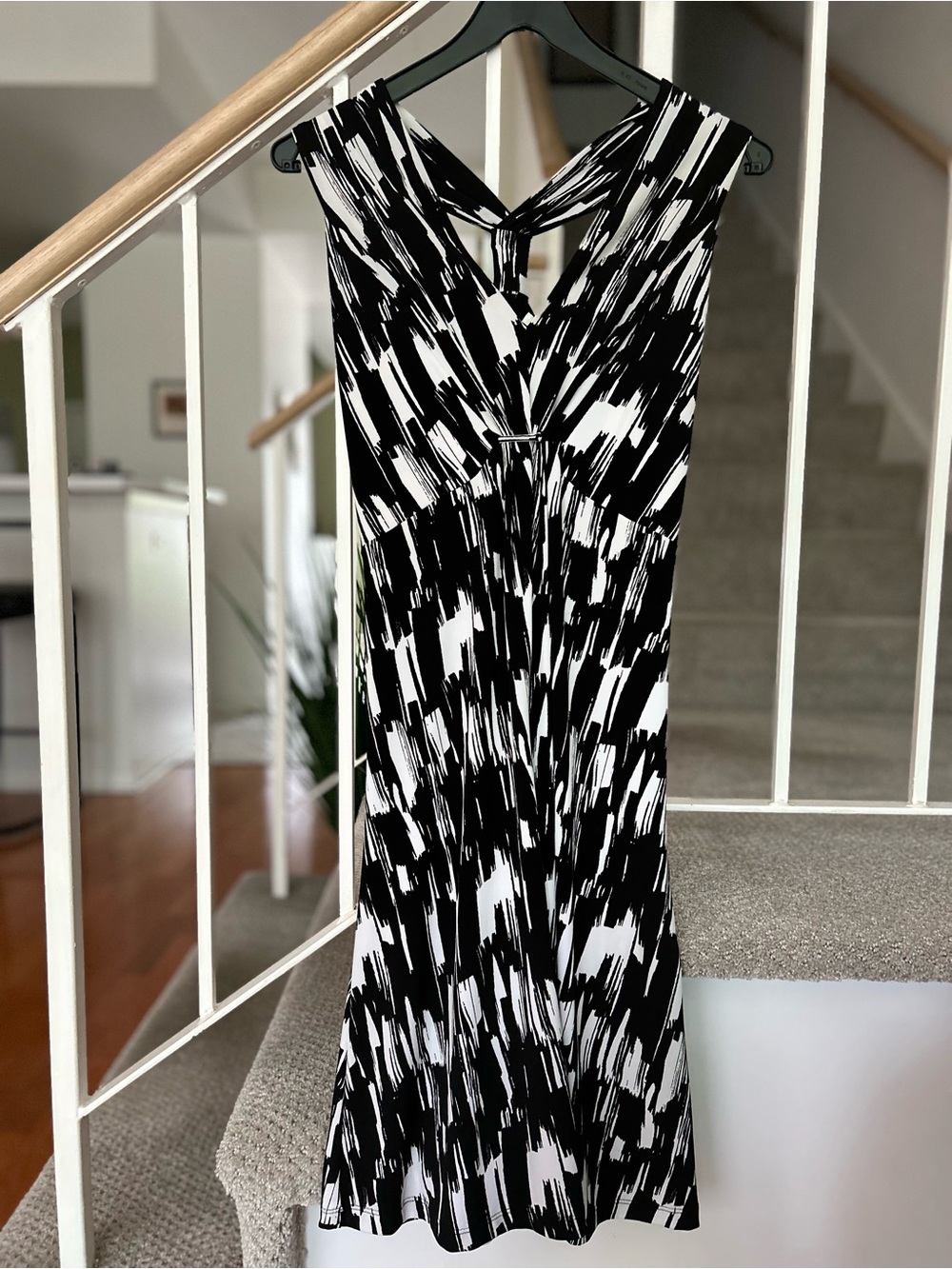 Kenneth Cole New York Black & White Brushstroke Dress